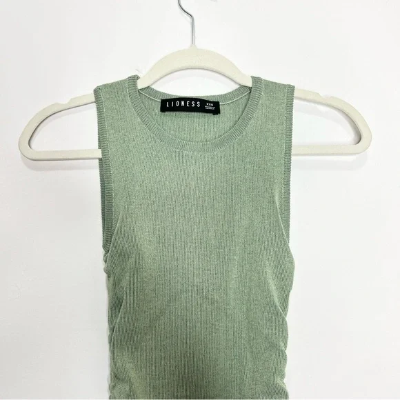 Lioness Military Minds Mini Dress in Sage Green - Picture 4 of 8